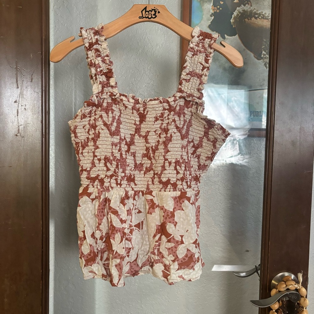 Old navy floral smocked tank top